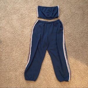 2 piece sweatpants/crop top